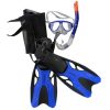 Allwell Junior Diving Mask, Snorkel and Fin Set – Blue/Black