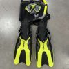 ALLWELL JUNIOR DIVING MASK , SNORKEL and FIN XS (32-36) SET PVC YELLOW & BLACK